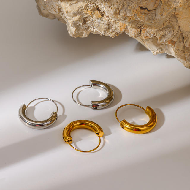 18KG stainless steel earrings hoop earrings
