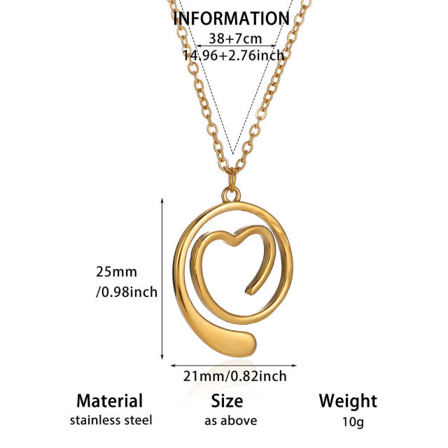Elegant infinity cross ruby heart pendant gold plated copper necklace