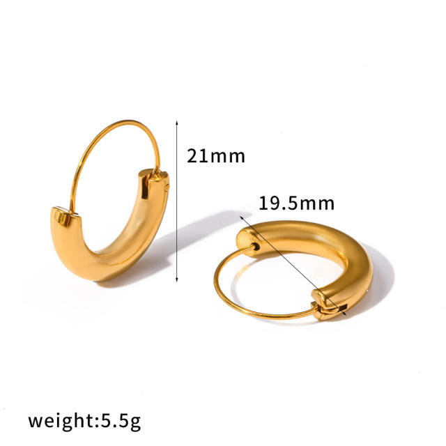 18KG stainless steel earrings hoop earrings