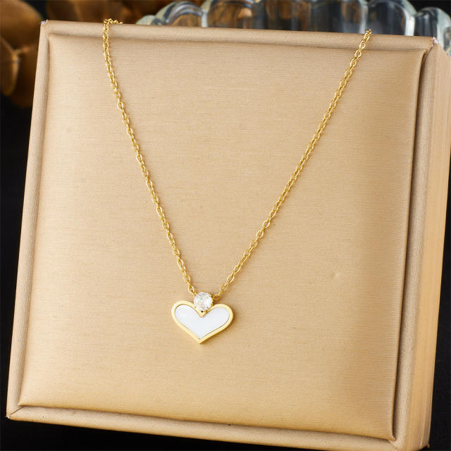 Dainty multi pendant stainless steel necklace