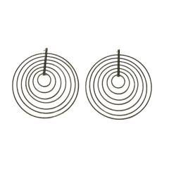 Big size multi layer circle alloy earrings for women