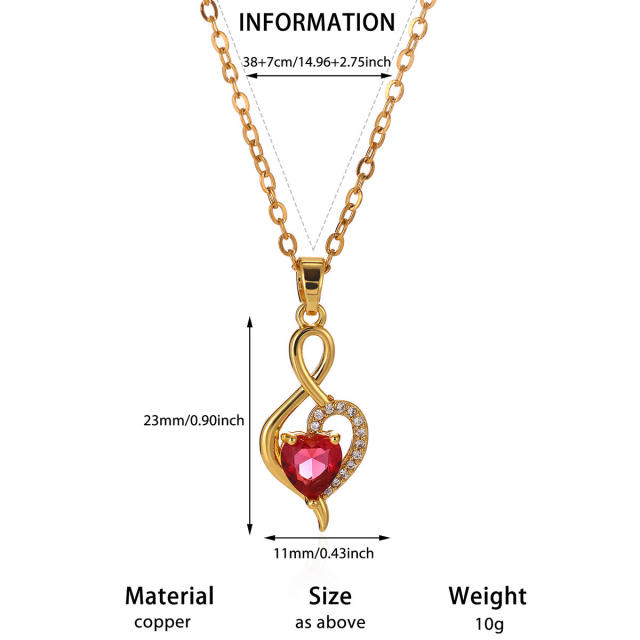 Dainty diamond flower heart cross pendant real gold plated necklace