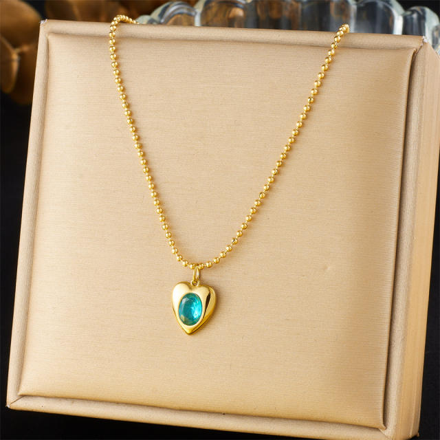 Dainty multi pendant stainless steel necklace