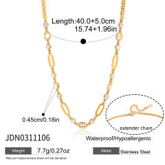 Elegant mix color stainless steel necklace long necklace lariet necklace