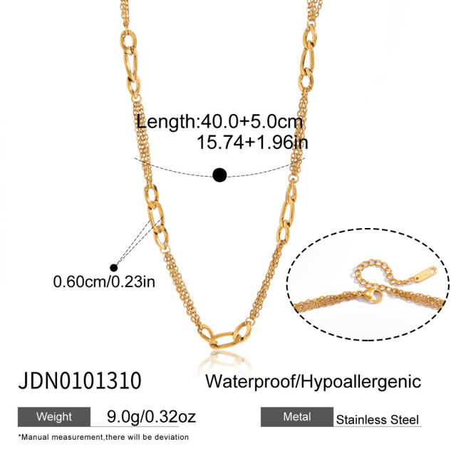 Mix color stainless steel necklace chain necklace