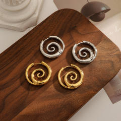 Stainless Steel Earrings Snail hoop earrings for women