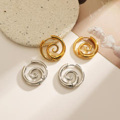 Stainless Steel Earrings Snail hoop earrings for women