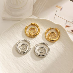 Stainless Steel Earrings Snail hoop earrings for women