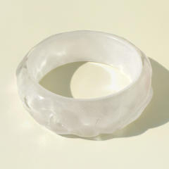 Fashionable Translucent Resin Glitter Diamond Bracelet Simple Pearlescent Exaggerated Bracelet
