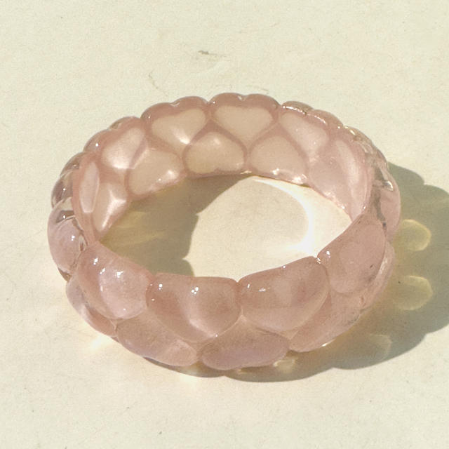 Pink Water Ripple Round Resin Bracelet Simple Ins Glitter Peach Heart Hand Jewelry