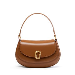 Red Saddle Bag Crossbody Genuine Leather Women's Small Tote Bag