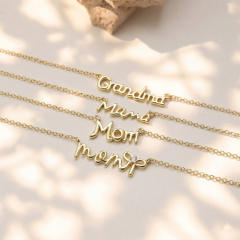Mother's Day Hot-Selling Copper-Plated 18K Mom/Mama/Love Necklace