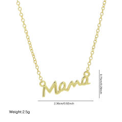 Mother's Day Hot-Selling Copper-Plated 18K Mom/Mama/Love Necklace