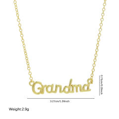 Mother's Day Hot-Selling Copper-Plated 18K Mom/Mama/Love Necklace