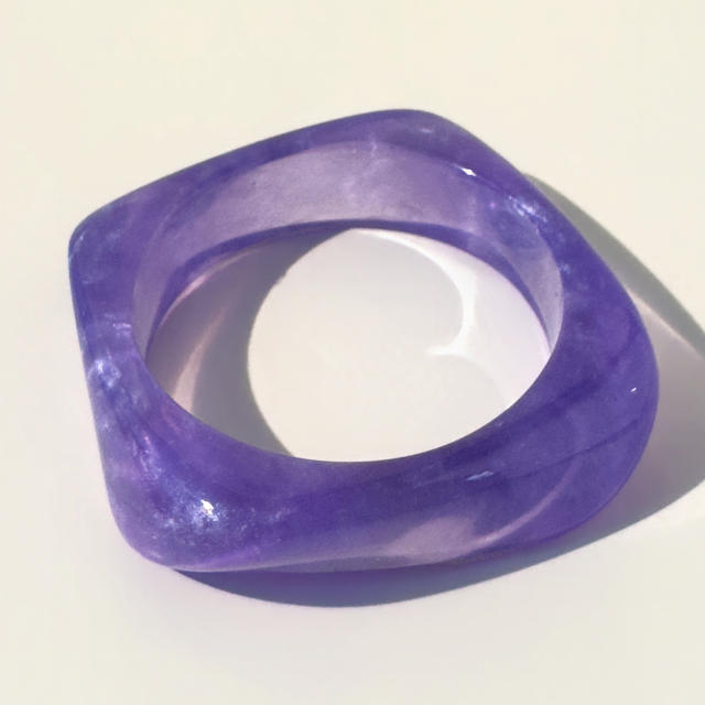Simple Translucent Phantom Gentle Purple Bracelet Fashionable Laser Resin Exaggerated Hand Jewelry