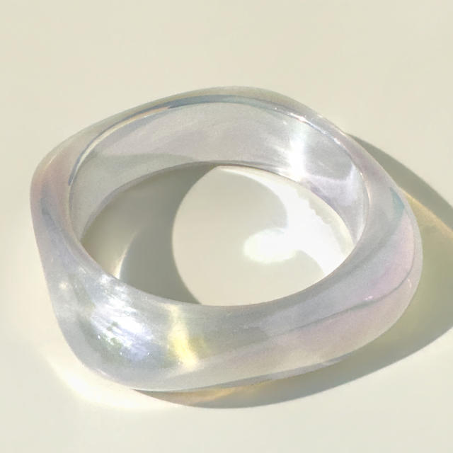 Fashionable Translucent Resin Glitter Diamond Bracelet Simple Pearlescent Exaggerated Bracelet