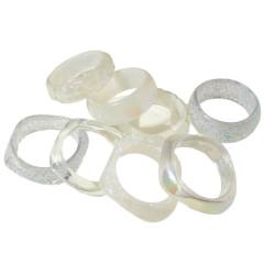 Fashionable Translucent Resin Glitter Diamond Bracelet Simple Pearlescent Exaggerated Bracelet