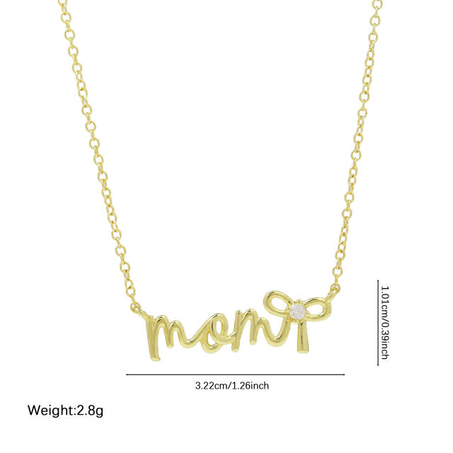 Mother's Day Hot-Selling Copper-Plated 18K Mom/Mama/Love Necklace