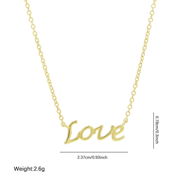 Mother's Day Hot-Selling Copper-Plated 18K Mom/Mama/Love Necklace