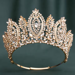 Baroque miss beauty colorful crytal crown hair accessory bridal hair crown