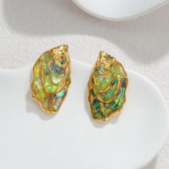 Unique design Abalone stainless steel earrings