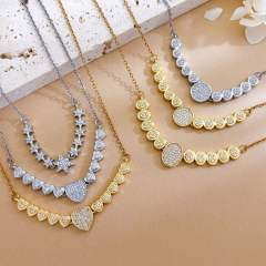 Full diamond Love Star pendant High-End Fashion Non-Fading stainless Steel Necklace