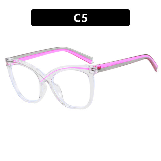 Square Cat-Eye Large Frame X Cross Flat Mirror Anti-Blue Light glasses reading glasses