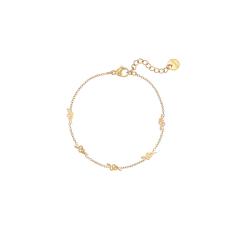 Summer gold color tiny heart snake star moon stainless steel bracelet