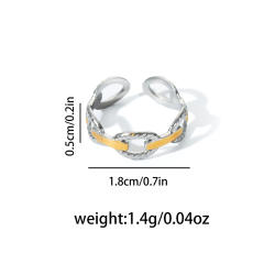 18KG mix color geometric line flower stainless steel rings