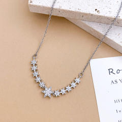 Full diamond Love Star pendant High-End Fashion Non-Fading stainless Steel Necklace