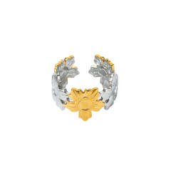 18KG mix color geometric line flower stainless steel rings