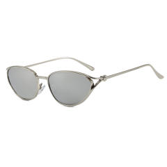 Small Frame Rope Knot Cat-Eye Metal Sunglasses