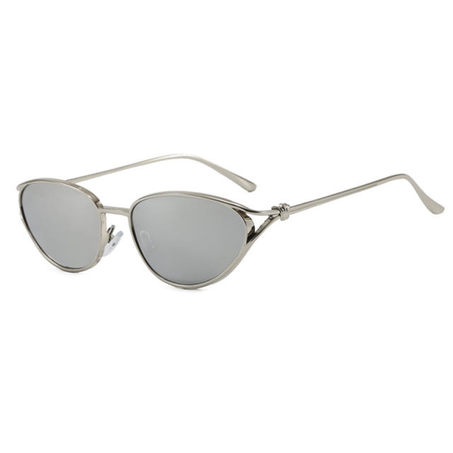 Small Frame Rope Knot Cat-Eye Metal Sunglasses