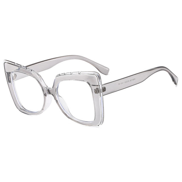 Square Large Frame Cat-Eye Non-Prescription Glasses Anti-Blue Light reading glasses