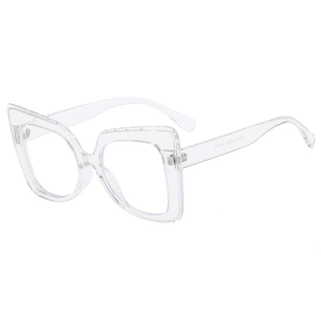 Square Large Frame Cat-Eye Non-Prescription Glasses Anti-Blue Light reading glasses
