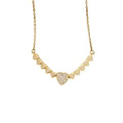 Full diamond Love Star pendant High-End Fashion Non-Fading stainless Steel Necklace