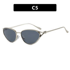 Small Frame Rope Knot Cat-Eye Metal Sunglasses