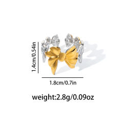 18KG mix color geometric line flower stainless steel rings