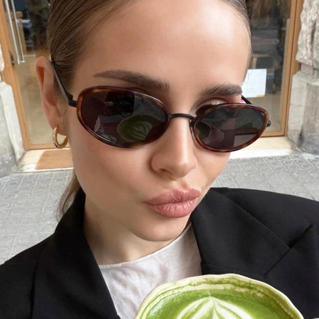 Oval Sunglasses Metal 2026 New Style Sunglasses for Women