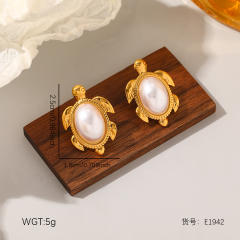 Best-Selling Marine Series stainless Steel Earrings Pearl Earrings Turtle Crab Starfish Earrings for Women