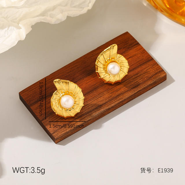 Best-Selling Marine Series stainless Steel Earrings Pearl Earrings Turtle Crab Starfish Earrings for Women