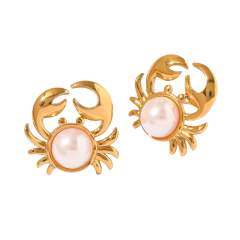 Best-Selling Marine Series stainless Steel Earrings Pearl Earrings Turtle Crab Starfish Earrings for Women