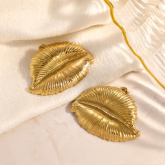 Vintage unique lips stainless steel earrings big earrings