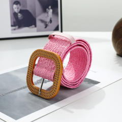 PP Grass Fashion Wide Waist Belt Woven Forest Style Skirt Belt