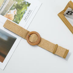 PP Grass Fashion Wide Waist Belt Woven Forest Style Skirt Belt