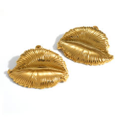 Vintage unique lips stainless steel earrings big earrings