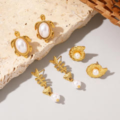Best-Selling Marine Series stainless Steel Earrings Pearl Earrings Turtle Crab Starfish Earrings for Women