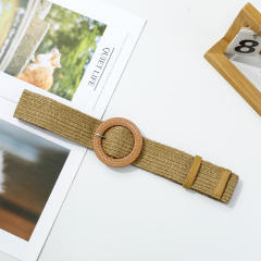 PP Grass Fashion Wide Waist Belt Woven Forest Style Skirt Belt