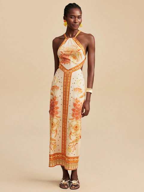 Summer Style White Halter Neck Tie-Up Off-Shoulder Sexy Sleeveless Dress