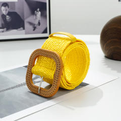 PP Grass Fashion Wide Waist Belt Woven Forest Style Skirt Belt